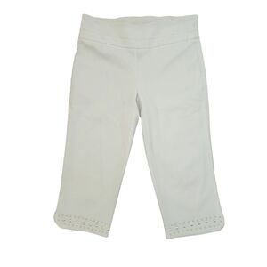 Women's White Embellished Bottoms